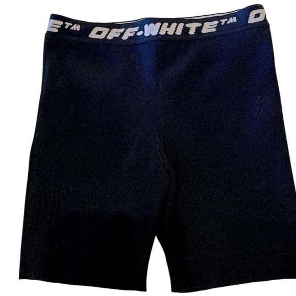 Off-White Black and White Women's Shorts - Picture 7 of 9